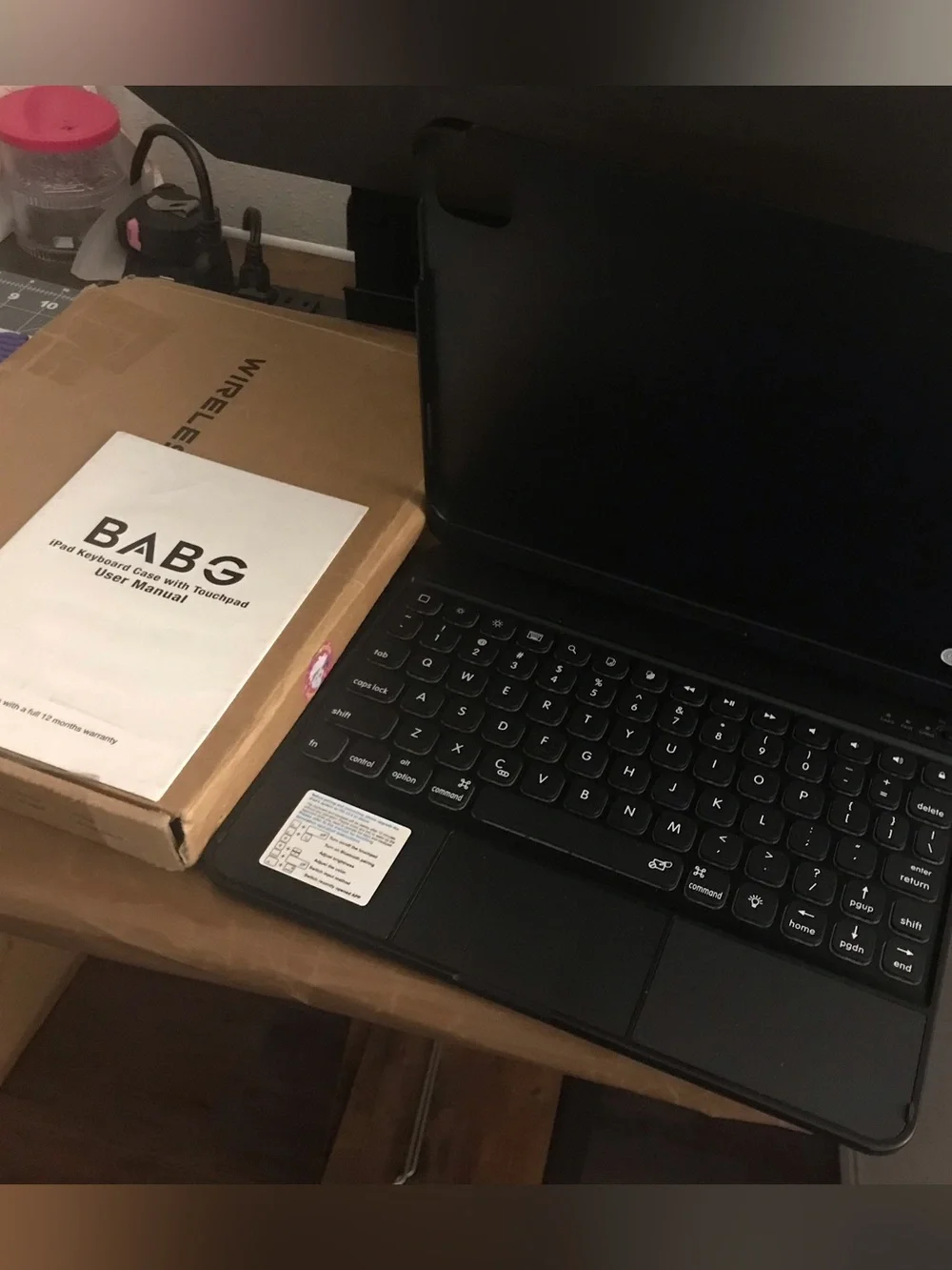 Black iPad Keyboard Case with Touchpad